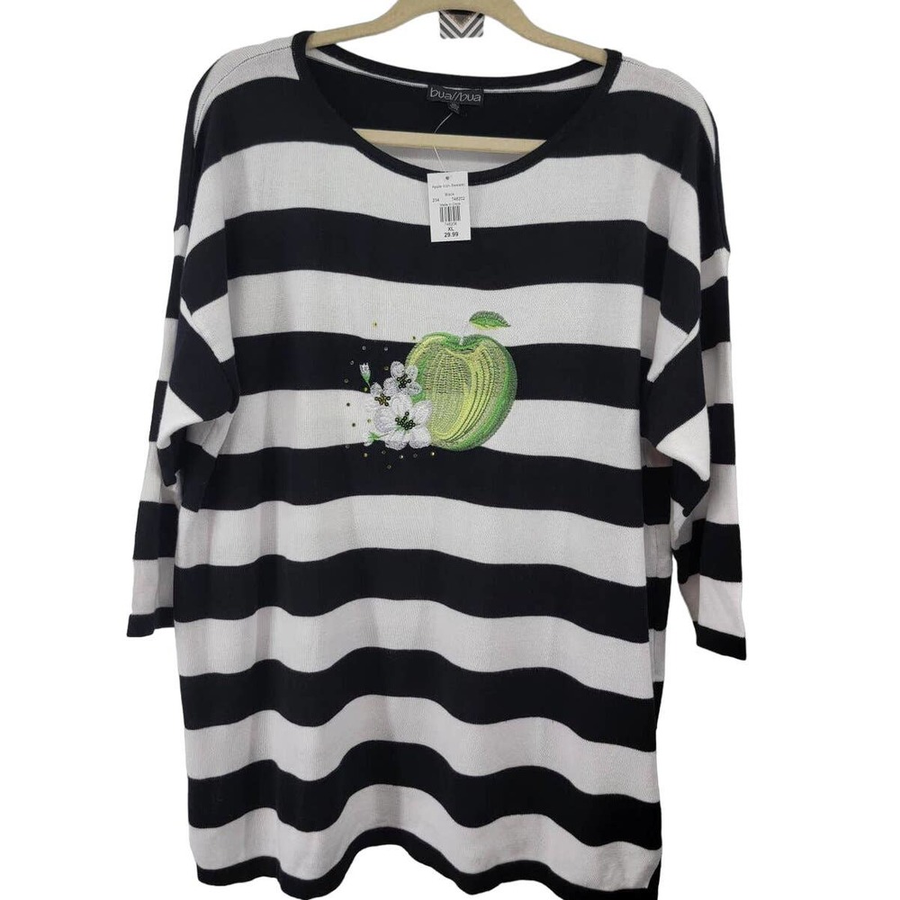 100% Cotton Embroidered Sweater XL NWT